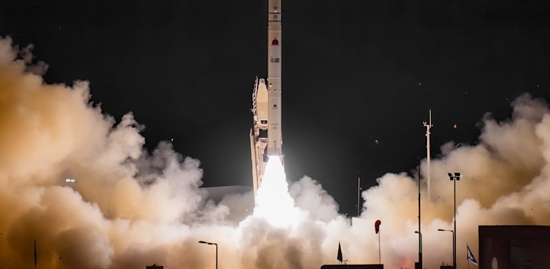 "שיגור הלוויין 'אופק 13' / צילום: דוברות משרד הביטחון"