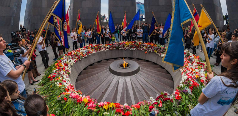 "האנדרטה לזכר רצח העם הארמני בבירה ירוואן. 1.5 מיליון קורבנות / צילום: Shutterstock"