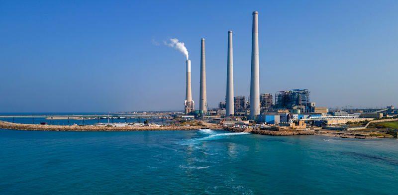 "תחנת הכוח ''אורות רבין'' בחדרה / צילום: Associated Press, Ariel Schalit"