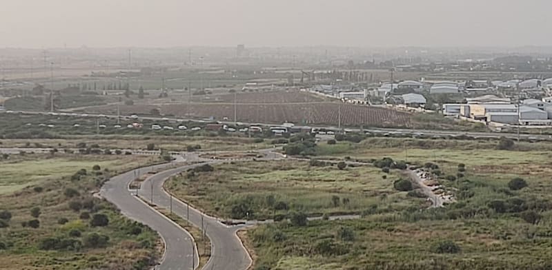 "השטח שעליו תוקם תחנת ''קסם'' / צילום: דין שמואל אלמס"