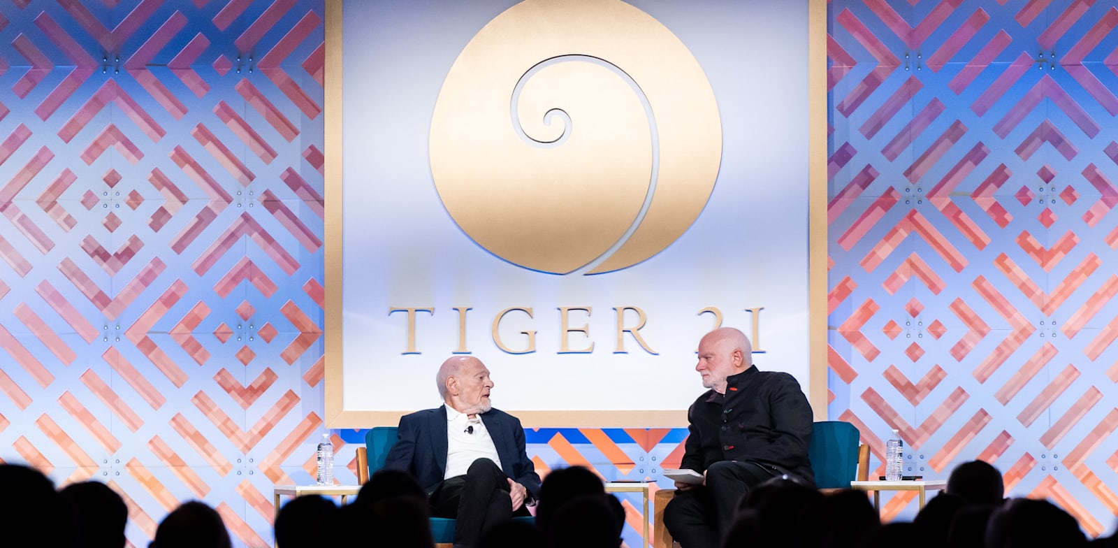 Michael Sonnenfeldt and the late Sam Zell at the TIGER 21 2023 Global Exchange  credit: TIGER 21