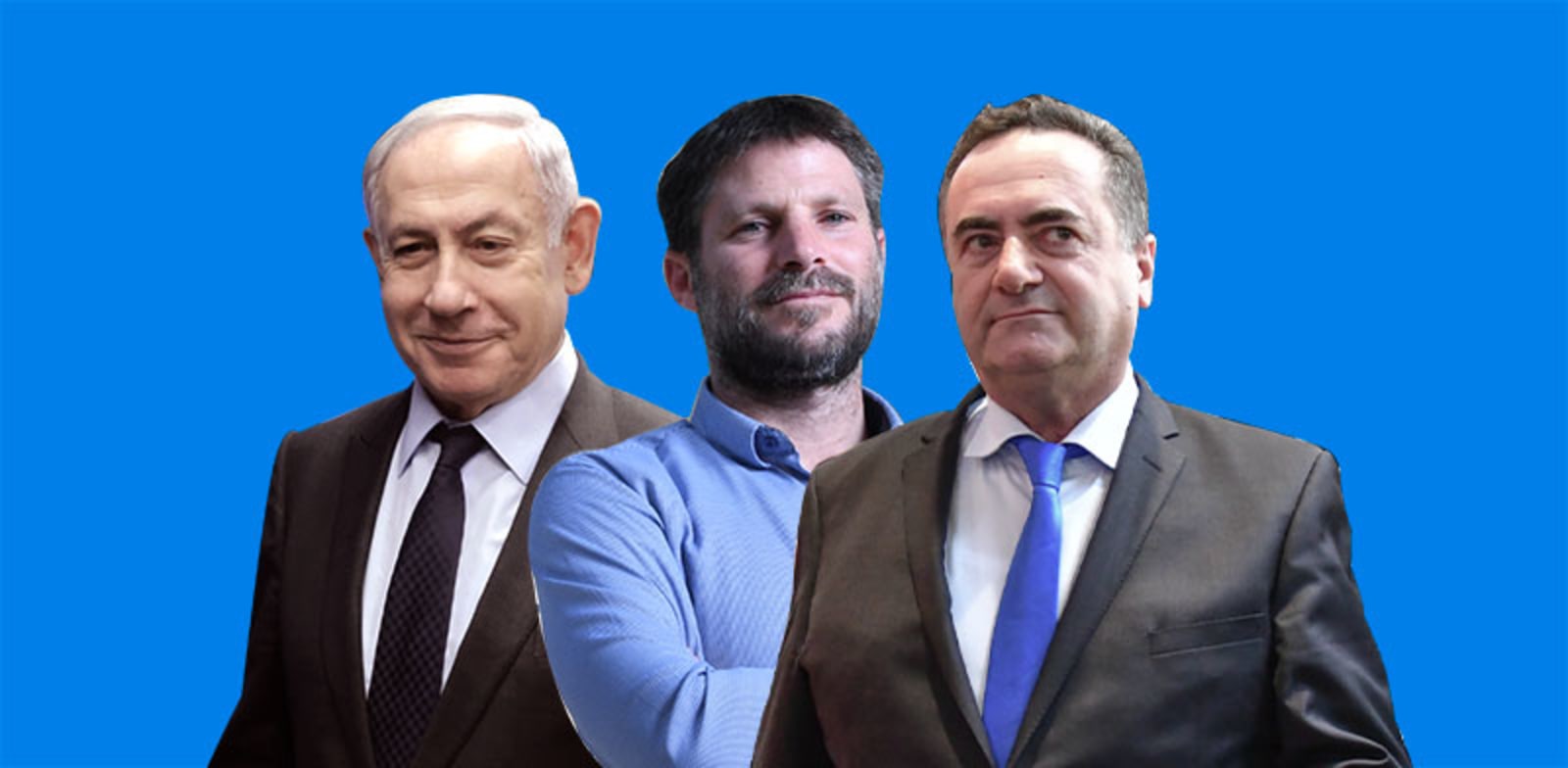 ישראל כ''ץ, בצלאל סמוטריץ' ובנימין נתניהו / צילום: מארק ישראל סלם ("ג'רוזלם פוסט"), רפי קוץ, אלכס קולומיסקי ("ידיעות אחרונות")