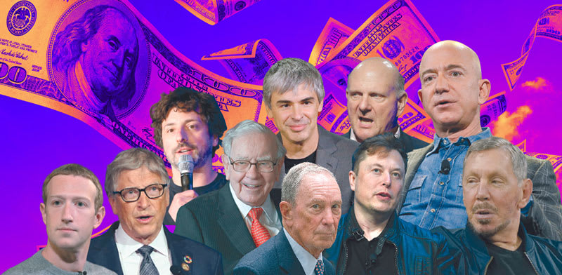 "הסופר מיליארדים ששוברים שיאי עושר / צילומים: AP-Lee Jin-man, Jeff Chiu, John Minchillo, John Locher, Nati Harni, Mark J. Terrill, Stephan Savoia, Susan Walsh, Mark Lennihan, Evan Vucci / צילום: ap"