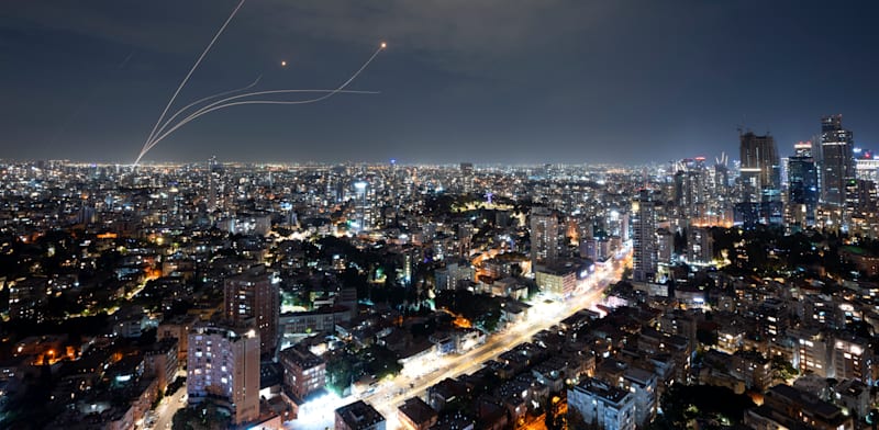 יירוט רקטות בשמי מרכז הארץ / צילום: ap, Oded Balilty