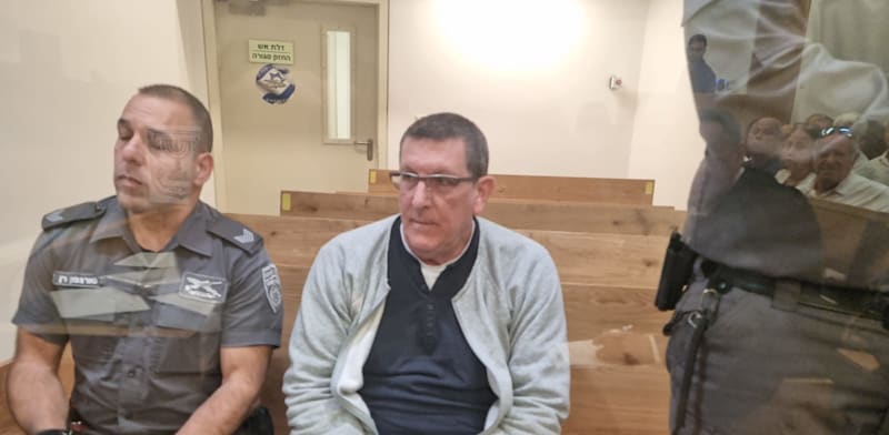 מייק בן ארי בדיון הטיעון לעונש בבית המשפט המחוזי תל אביב, מרץ / צילום: ניצן שפיר