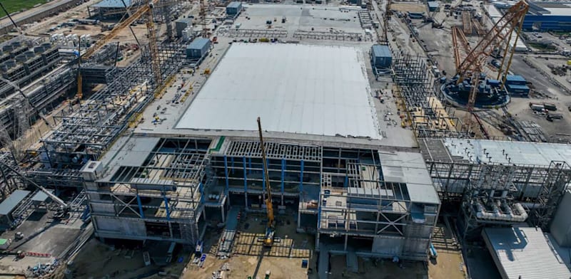 "מפעל אינטל בישראל שנמצא בתהליכי בנייה / צילום: אינטל"