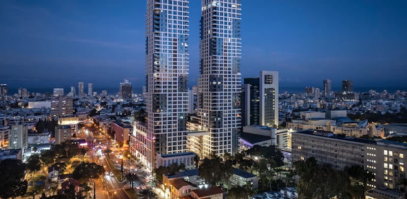 Da Vinci Towers Tel Aviv before Iranian missile hit credit: Amit Giron
