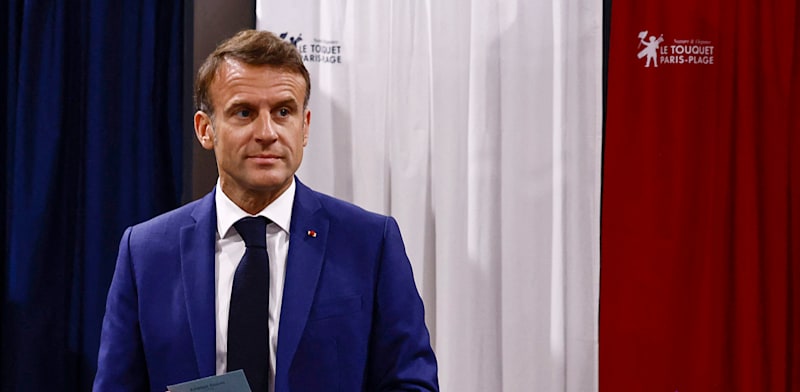 "נשיא צרפת, עמנואל מקרון / צילום: ap, Yara Nardi"