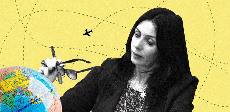 "מירי רגב. נוסעת מתמידה / צילום: אוהד צוינברג (ידיעות אחרונות), אילוסטרציה: טלי בוגדנובסקי"