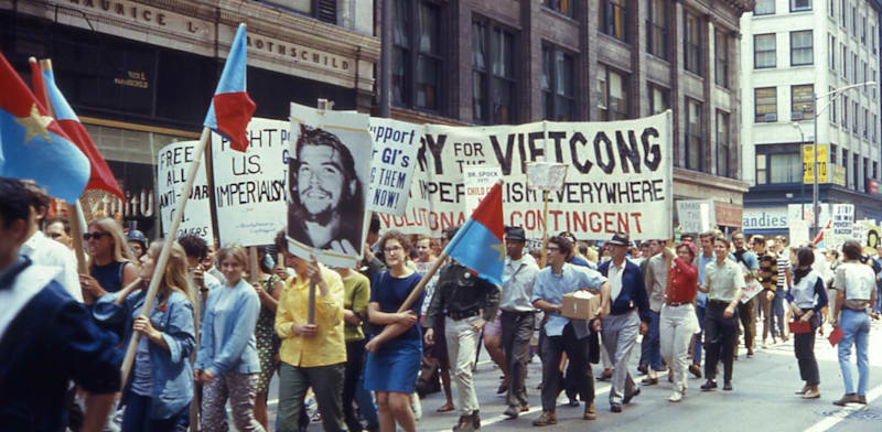 "מפגינים בשיקגו 1968. אלימות משטרתית שהותירה טראומה / צילום: ויקיפדיה - David Wilson"