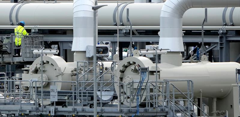 "המתקנים היבשתיים של צינור הגז נורד סטרים 2 בגרמניה / צילום: ap, Michael Sohn"