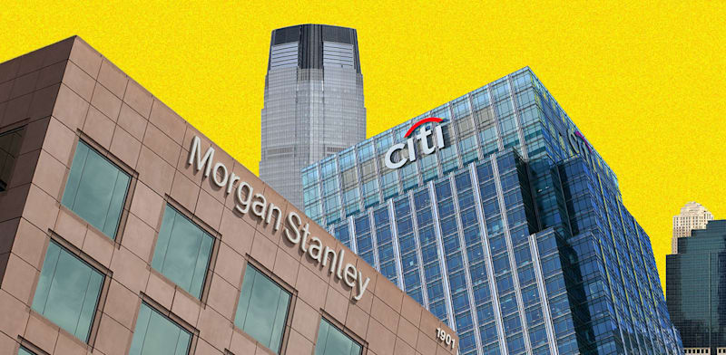 Morgan Stanley, Goldman Sachs, Citi  credit: Shutterstock