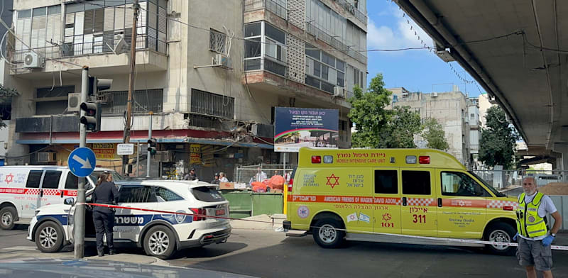 זירת הקטטה בתל אביב / צילום: תיעוד מבצעי מד''א
