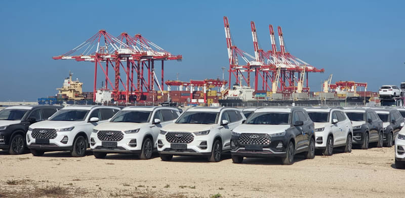 "כלי רכב חדשים בנמל המפרץ / צילום: יח''צ"