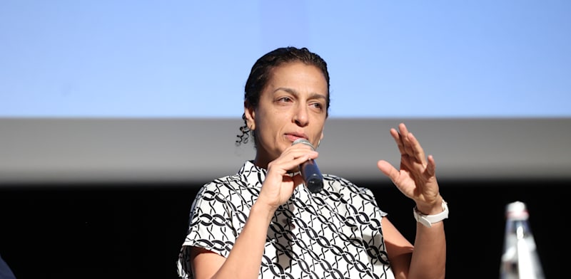 "מנכ"לית e-NERGY, ד''ר נורית גל, בכנס התנופה הקיבוצית / צילום: שלומי יוסף"