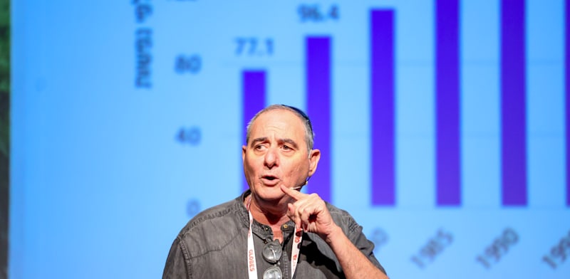 "יו''ר משקי הקיבוצים, יעקב בכר, בכנס התנופה הקיבוצית / צילום: שלומי יוסף"