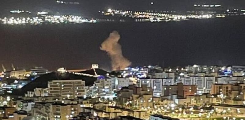 "פגיעת הכטב''ם באילת / צילום: לפי סעיף 27א' לחוק זכויות יוצרים"