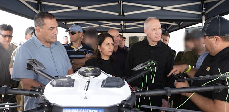 "מתוך הניסוי בהשתתפות 8 תעשיות ישראליות, שהציגו מגוון פתרונות יירוט / צילום: אריאל חרמוני, משרד הביטחון"