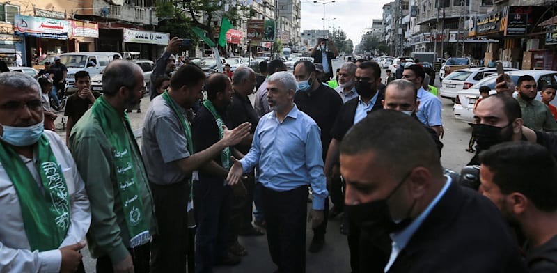 "יחיא סינוואר. גמביט הדמים שלו לא השתלם / צילום: ap, Mohammed Mohammed"