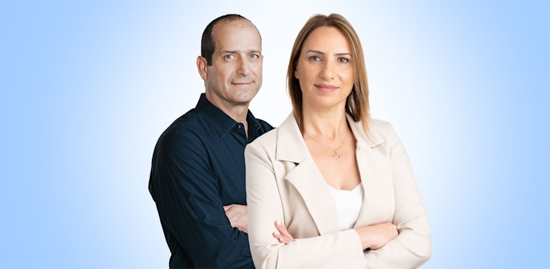 "דינה בן-טל גננסיה, מנכ''לית אל על, ורן עוז, מנכ''ל ישראכרט / צילום: יוסי גמזו לטובה, תמי בר שי"