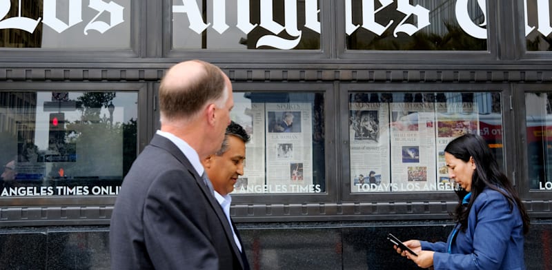 "שלושה עיתונאים בכירים התפטרו מדירקטוריון הלוס אנג'לס טיימס / צילום: ap, Richard Vogel"