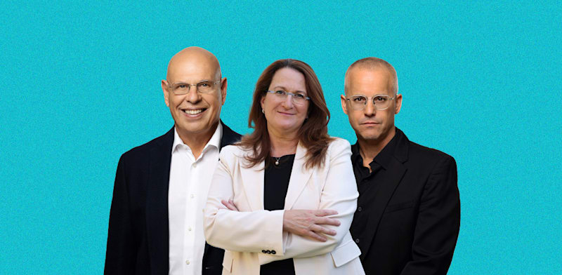 "רן בן אברהם, דנה עזריאלי וחיים פייגלין / צילום: אייל טואג, זיו קורן"