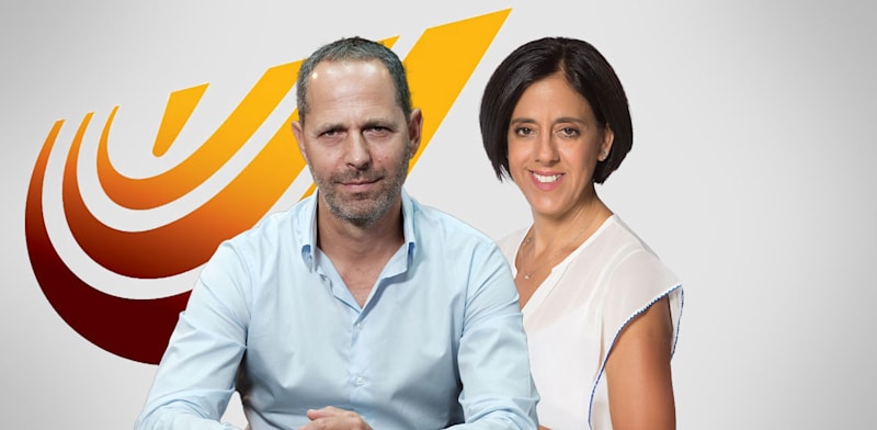 תמר יסעור, יו''ר ישרכארט וערן גריפל, יו''ר קבוצת מנורה מבטחים / צילום: רמי זרנגר, גיא חמוי