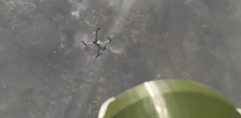 המערכת של חברת ''פטאשקה'' האוקראינית לוכדת רחפן רוסי / צילום: מתוך טוויטר