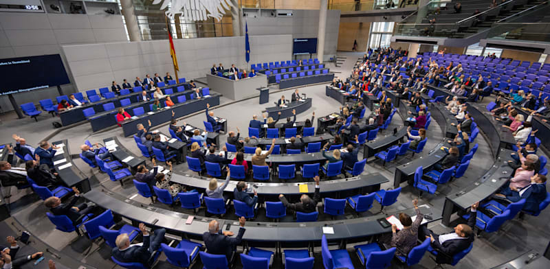 הפרלמנט הגרמני מצביע על ההחלטה באשר ל''חיי היהודים בגרמניה'', היום (ה') / צילום: Reuters, Christophe Gateau