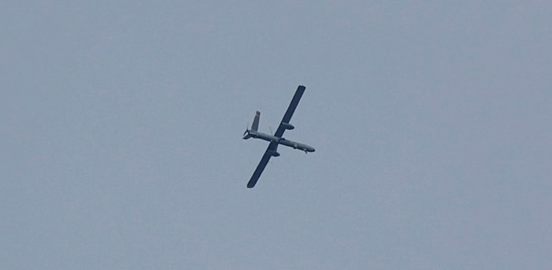 כטב''מ בשמי הארץ / צילום: Reuters, Raneen Sawafta