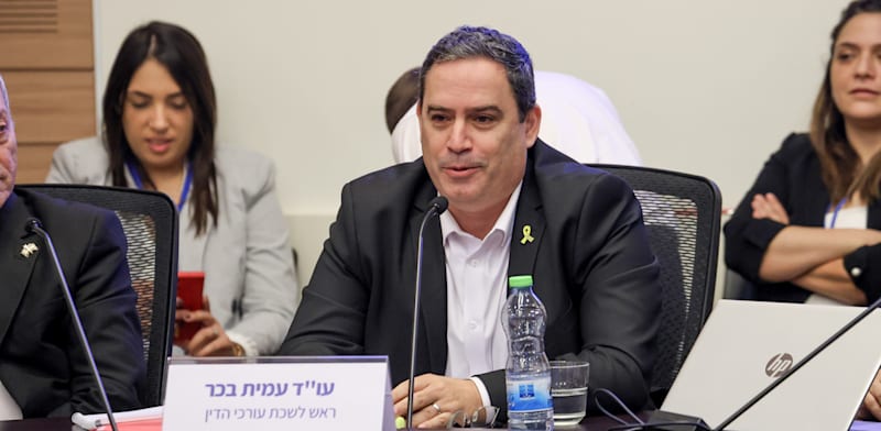 "עו''ד עמית בכר בדיון בוועדת החוקה בנושא תקציב לשכת עורכי הדין, היום / צילום: דני שם-טוב, דוברות הכנסת"