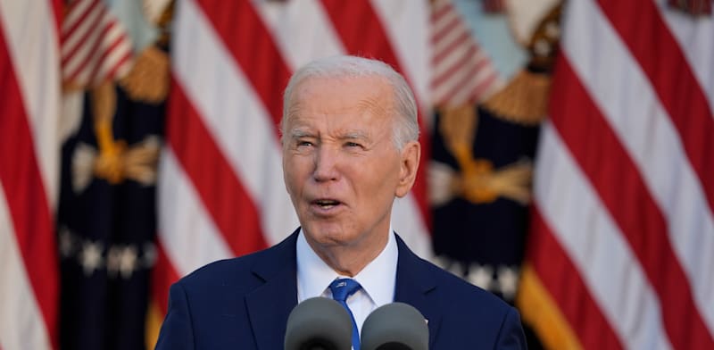 ג'ו ביידן, נשיא ארה''ב, מכריז על הפסקת האש אמש / צילום: ap, Manuel Balce Ceneta