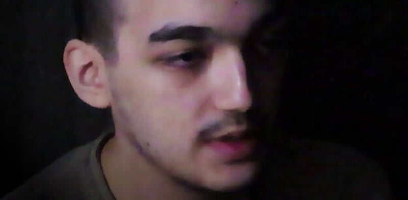 "תיעוד של עידן אלכסנדר משבי חמאס / צילום: צילום מסך"