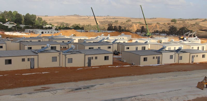 השכונה למפוני כפר עזה בקיבוץ רוחמה, שקק''ל הקימה / צילום: יואב לין, מערך ההסברה קק״ל