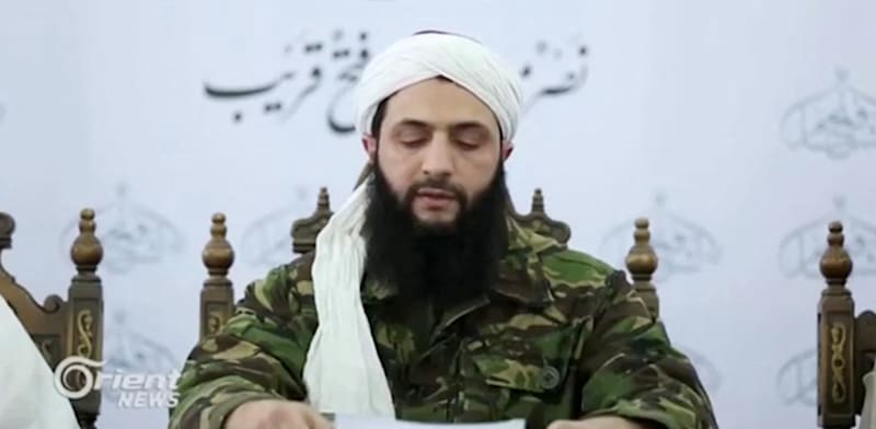 מפקד ארגון הטרור ''היאת תחריר א־שאם'', מוחמד אל-ג'ולאני / צילום: Reuters, Reuters TV