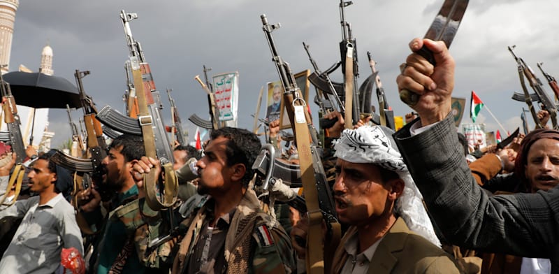 "חות'ים. ''לא ספגו מכה שלא התאוששו ממנה'' / צילום: ap, Osamah Abdulrahman"