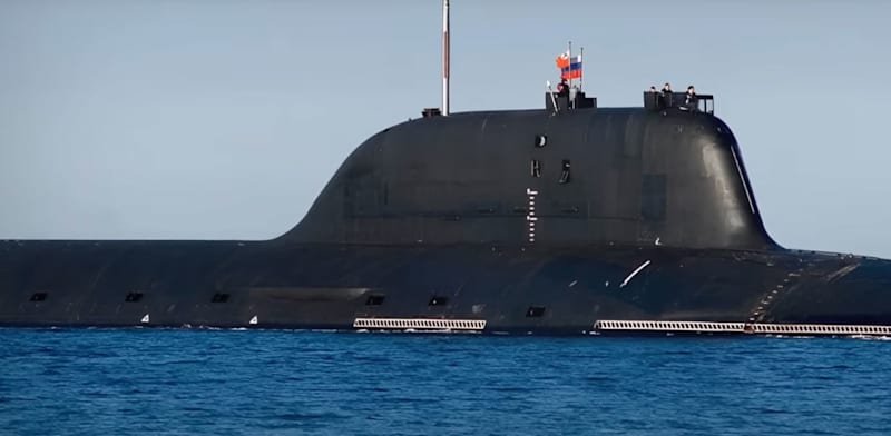 צוללת התקיפה הגרעינית הרוסית ארחנגלסק / צילום: צילום מסך מתוך יוטיוב