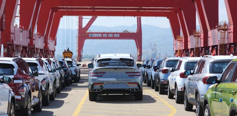 מכוניות שנפרקו בנמל המפרץ בחיפה / צילום: דוברות נמל המפרץ