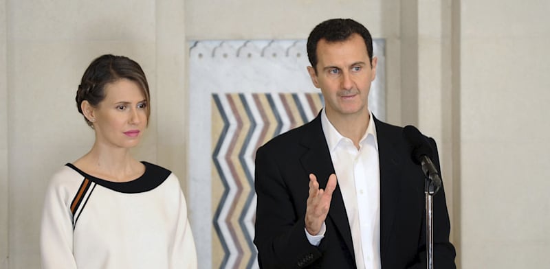 "בשאר ואסמא אל אסד / צילום: Reuters, Sana Sana"