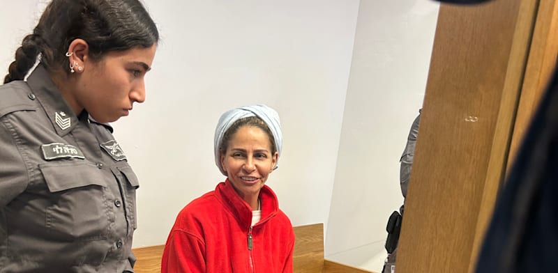 "ענבל אור בבית המשפט, היום (ה') / צילום: עמירם גיל"