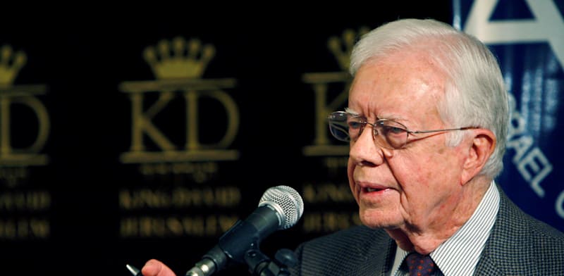 "נשיא ארה''ב לשעבר ג'ימי קרטר, בביקור בירושלים 2008 / צילום: Reuters, Ronen Zvulun"