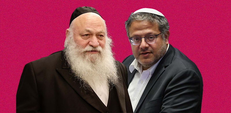 איתמר בן גביר ויצחק גולדקנופף / צילום: נועם מושקוביץ' - דוברות הכנסת, מארק ישראל סלם - "ג'רוזלם פוסט" 