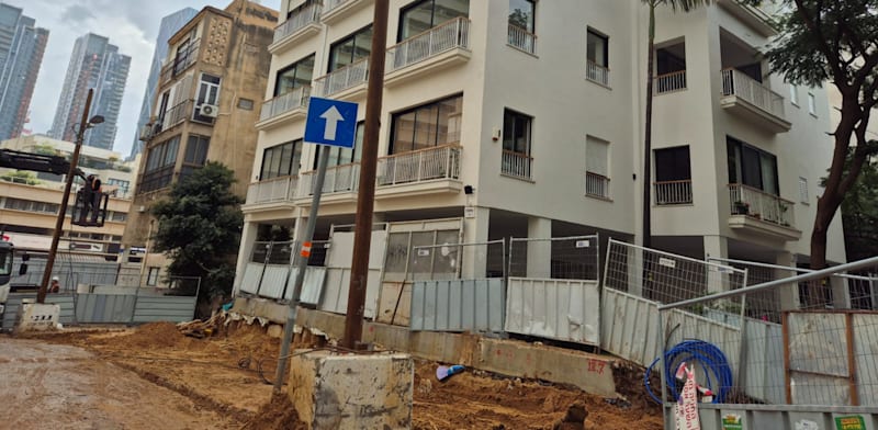 "הבניין ברחוב טוסקניני 6. התוכנית הפקיעה 90 מ''ר / צילום: ניצן שפיר"