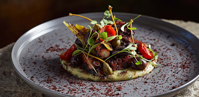 "מנת תמנון בשאטו דה רואה / צילום: אפיק גבאי"