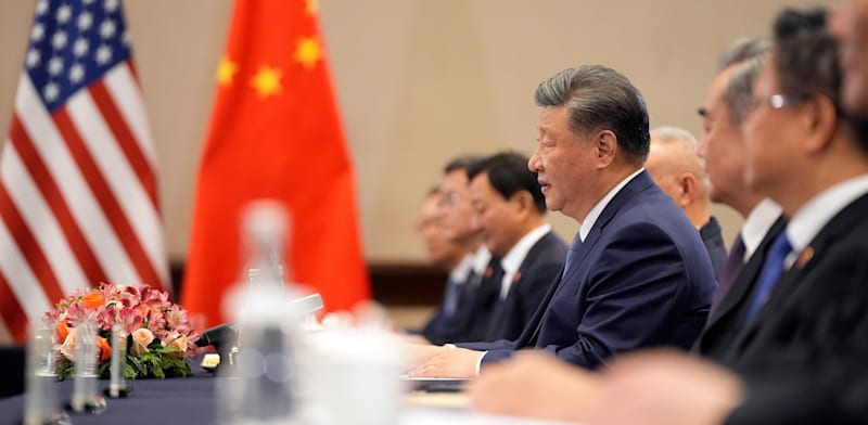 "נשיא סין, שי ג'ינפינג בפגישה בארה''ב בנובמבר / צילום: ap, Manuel Balce Ceneta"