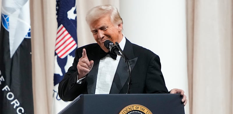 "דונלד טראמפ בנאום ההשבעה, אמש (ב') / צילום: Associated Press, Ben Curtis"