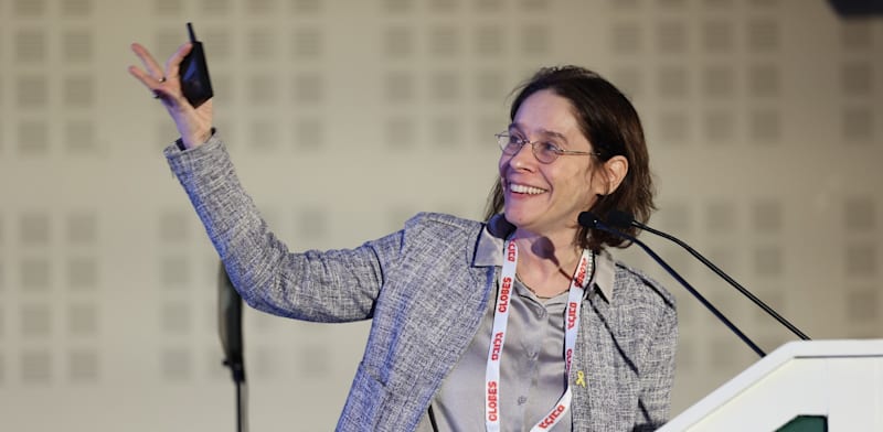 "אלונה בר און, מו''ל גלובס, בכנס חוזרים לצפון של גלובס / צילום: שלומי יוסף"