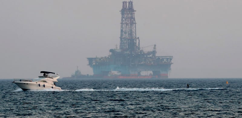 "קידוח גז מול חופי קפריסין / צילום: ap, Petros Karadjias"