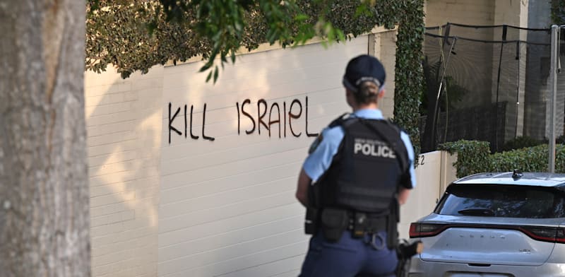 כתובת אנטישמית בסידני, אוסטרליה / צילום: ap, Mick Tsikas