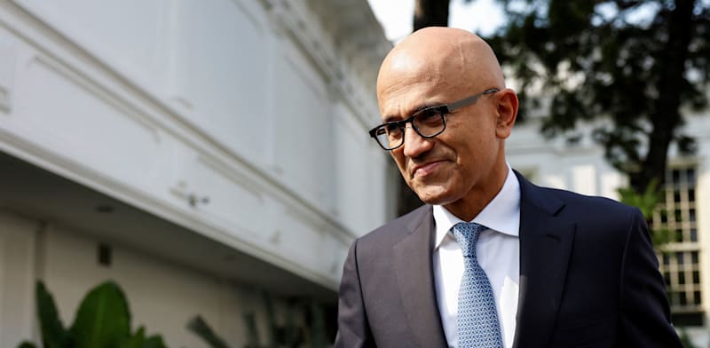 "מנכ''ל מיקרוסופט, סאטיה נאדלה / צילום: Reuters, Willy Kurniawan"